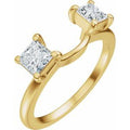 14K Yellow Gold 3/4 CTW Lab-Grown Diamond Wrap-Style Ring Enhancer