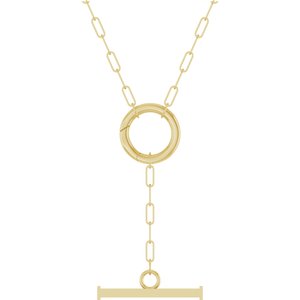 18K Yellow Gold-Plated Sterling Silver Charm 18" Necklace
