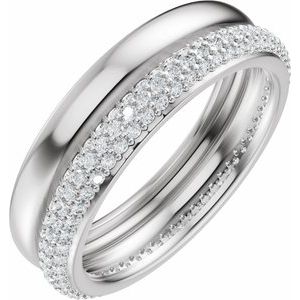 14K White Gold 3/4 CTW Lab-Grown Diamond Eternity Band