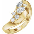 14K Yellow Gold 1/2 CTW Lab-Grown Diamond Contour Band