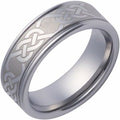 Tungsten 8 mm Engraved Celtic-Inspired Knot Comfort-Fit Band with Satin Finish Size 13