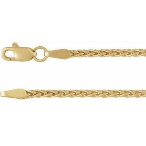 18K Yellow Gold 1.9 mm Wheat 18" Chain