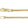 18K Yellow Gold 1.9 mm Wheat 16" Chain