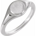 Sterling Silver 7 mm Round Signet Ring