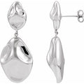 Sterling Silver Electroform Drop Earrings