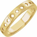 14K Yellow Gold 3.8 mm Pierced Flat Band