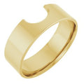 14K Yellow Gold 6 mm Contour Band Size 7