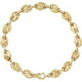 14K Yellow Gold-Filled 7.5 mm Link 7 1/2" Bracelet