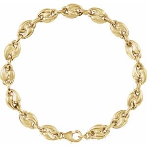 14K Yellow Gold-Filled 7.5 mm Link 7 1/2" Bracelet