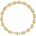 14K Yellow Gold-Filled 6.5 mm Anchor 7 1/2" Chain
