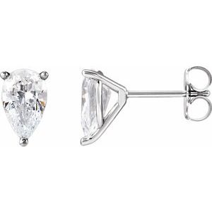 Sterling Silver 1 1/2 CTW Lab-Grown Diamond Cocktail-Style Earrings