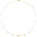 10K Yellow Gold Five-Station Station 18" Necklace