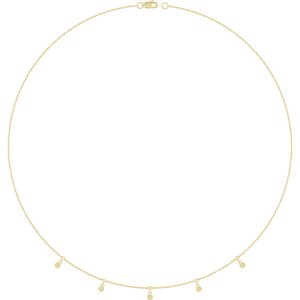 10K Yellow Gold Five-Station Station 18" Necklace