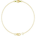 14K Yellow Gold Engravable Natural Peridot 6 1/2-7 1/2" Bracelet
