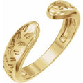 14K Yellow Gold 3 mm Nature-Inspired Open Band Size 7