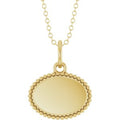 18K Yellow Gold-Plated Sterling Silver Engravable Beaded 16" Necklace