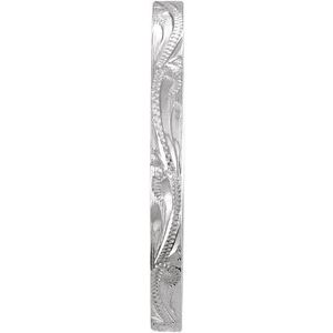 14K White Gold 2 mm Hand-Engraved Band Size 7