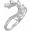 14K White Gold 3/8 CTW Lab-Grown Diamond Wrap-Style Ring Enhancer