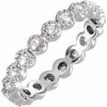 14K White Gold 1/2 CTW Natural Diamond Rose-Cut Eternity Band Size 7