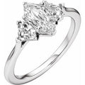 14K White Gold 1 3/4 CTW Lab-Grown Diamond Three-Stone Engagement Ring