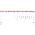 14K Yellow Gold 1 mm Diamond-Cut Rope Chain by the Inch