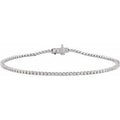 14K White Gold 1 CTW Lab-Grown Diamond Low Profile Line 7" Bracelet