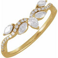 14K Yellow Gold 1/2 CTW Lab-Grown Diamond Contour Band