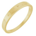 14K Yellow Gold 3 mm Celestial Ring Size 7