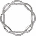 14K White Gold Infinity-Inspired Circle Pendant