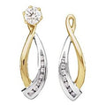 14K White/Yellow Gold 1/5 CTW Natural Diamond Earring Jackets