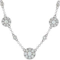 14K White Gold 1/2 CTW Natural Diamond Station 18" Necklace
