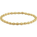 14K Yellow Gold-Filled 3 mm Beaded Elastic 6 1/2" Bracelet