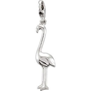 Sterling Silver Flamingo Charm/Pendant
