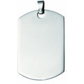Stainless Steel Engravable Dog Tag Pendant