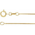 18K Yellow Gold .50 mm Box 20" Chain