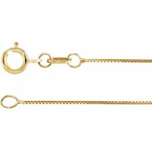 18K Yellow Gold .50 mm Box 20" Chain