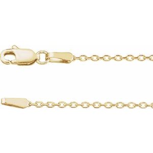 10K Yellow Gold 1.4 mm Diamond-Cut Cable 24" Chain