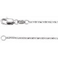 14K White Gold 1 mm Raso 24" Chain