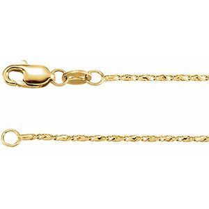 14K Yellow Gold 1 mm Raso 24" Chain