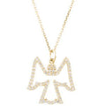 14K Yellow Gold 1/3 CTW Natural Diamond Angel 16" Necklace