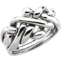 Sterling Silver 12.5 mm Puzzle Band 10