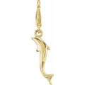 14K Yellow Gold Dolphin Charm/Pendant