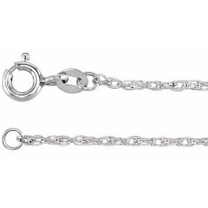 Sterling Silver 1.25 mm Rope 24" Chain