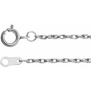 Platinum 1.3 mm Rope 20" Chain