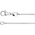 Rhodium-Plated Sterling Silver .8 mm Diamond-Cut Box 24" Chain