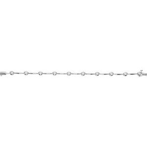 14K White Gold 1 CTW Lab-Grown Diamond Line 7 1/4" Bracelet