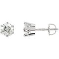 14K White Gold 2 CTW Natural Diamond Stud Earrings