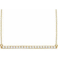14K Yellow Gold Vermeil 1/2 CTW Lab-Grown Diamond Bar 16-18" Necklace