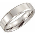 Cobalt 6 mm Beveled-Edge Inlay Comfort-Fit Band Size 11.5