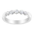 14K White Gold 1/2 cttw Diamond 5-Stone Band Ring